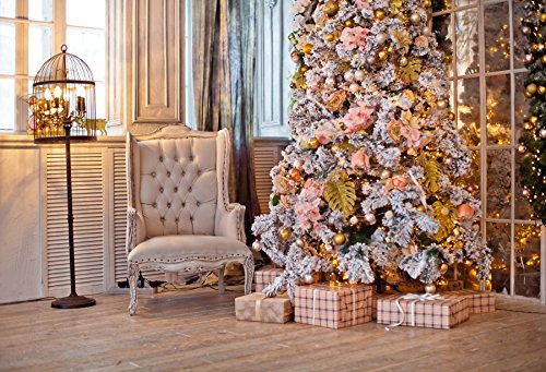 海外輸入 パーティー イブ クリスマス シャイニーライト ギフトボックス アンチェア ソファ 背景 写真 ポリエステル コットン バックドロップ インテリア 反射 美しいクリスマスツリーミラー 7x5フィート Baocicco 装飾 B07fs8wfx3 新年パーティー 子供 バックペーパー