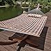 Lazy Daze 12 FT Double Quilted Hammock with Spreader Bars and Pillow, 2 Person Hammock for Outside Outdoor Patio Backyard Poolside, 450 LBS Weight Capacity, Coffee Bean