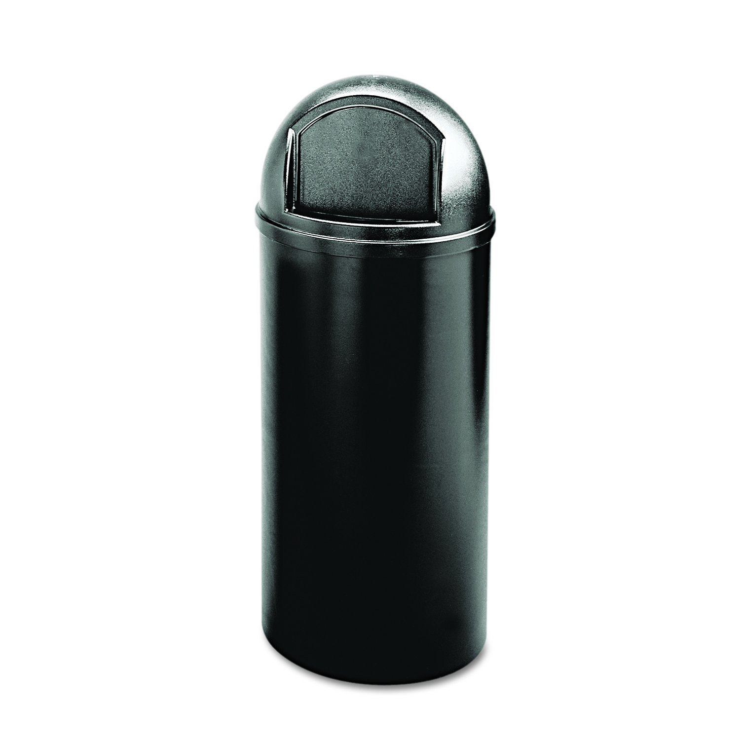 Rubbermaid Commercial Marshall Classic Trash Can, Round, 25 Gallon, Black, FG817088BLA