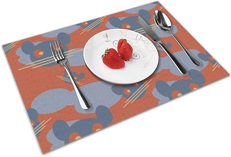 Amazon 多色のシームレスなパターンでテーブルマットを印刷します 抽象的な滑り止め耐熱汚れ防止防水ランチョンマット デザインダイニング12x18 4個 ランチョンマット オンライン通販
