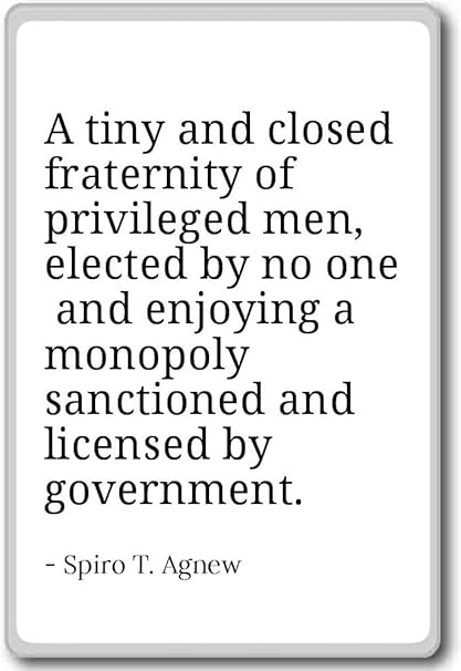 Une Fraternite Minuscule Et Fermee De M Spiro T Agnew Citations Aimant De Refrigerateur Blanc Amazon Fr Cuisine Maison