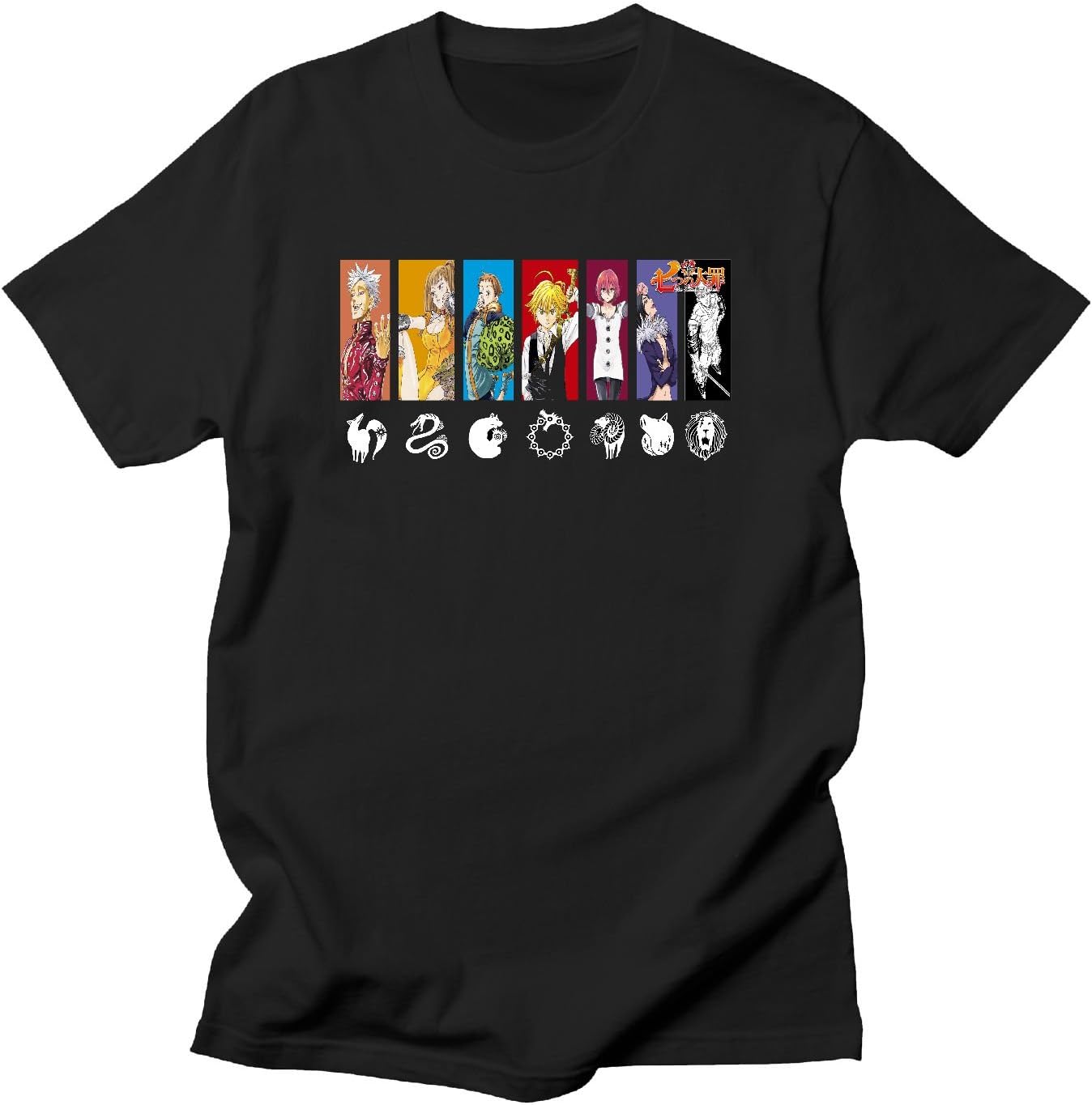 ILONSE Women's Nanatsu No Taizai The Seven Deadly Sins T Shirts Black