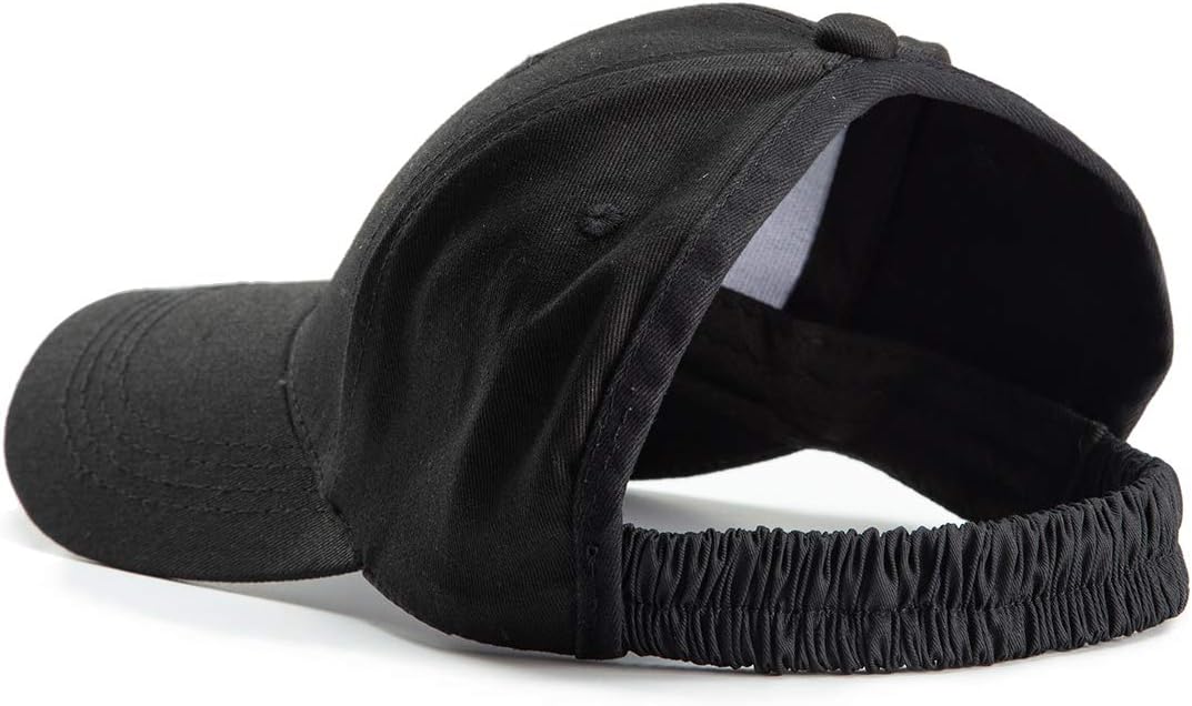 Edian Curly Hair Backless Ponytail Cap for Women, Natural Hair Afro Hair Messy Bun Ponytail Baseball Hat