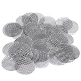 50 Beamer Premium Stainless Steel Screens. For Tobacco Pipes 0.750 (3/4th) Inch Size + Limited Edition Beamer Smoke Sticker