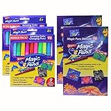 Wham-O Magic Pens Set Includes 18 Color Changing Pens & Magic Stencils