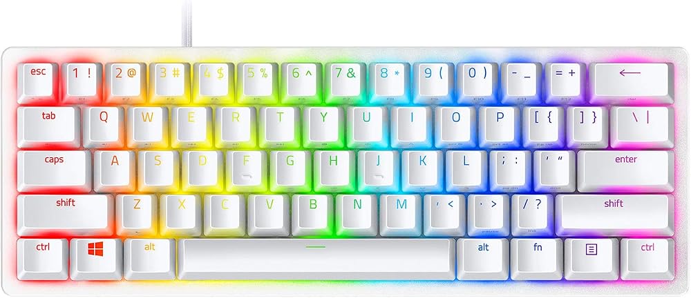 Razer Huntsman Mini 60% Keyboard Red Switch US Mercury White