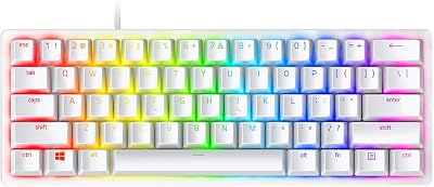 Razer Huntsman Mini Purple Switch 60% Keyboard US Mercury White