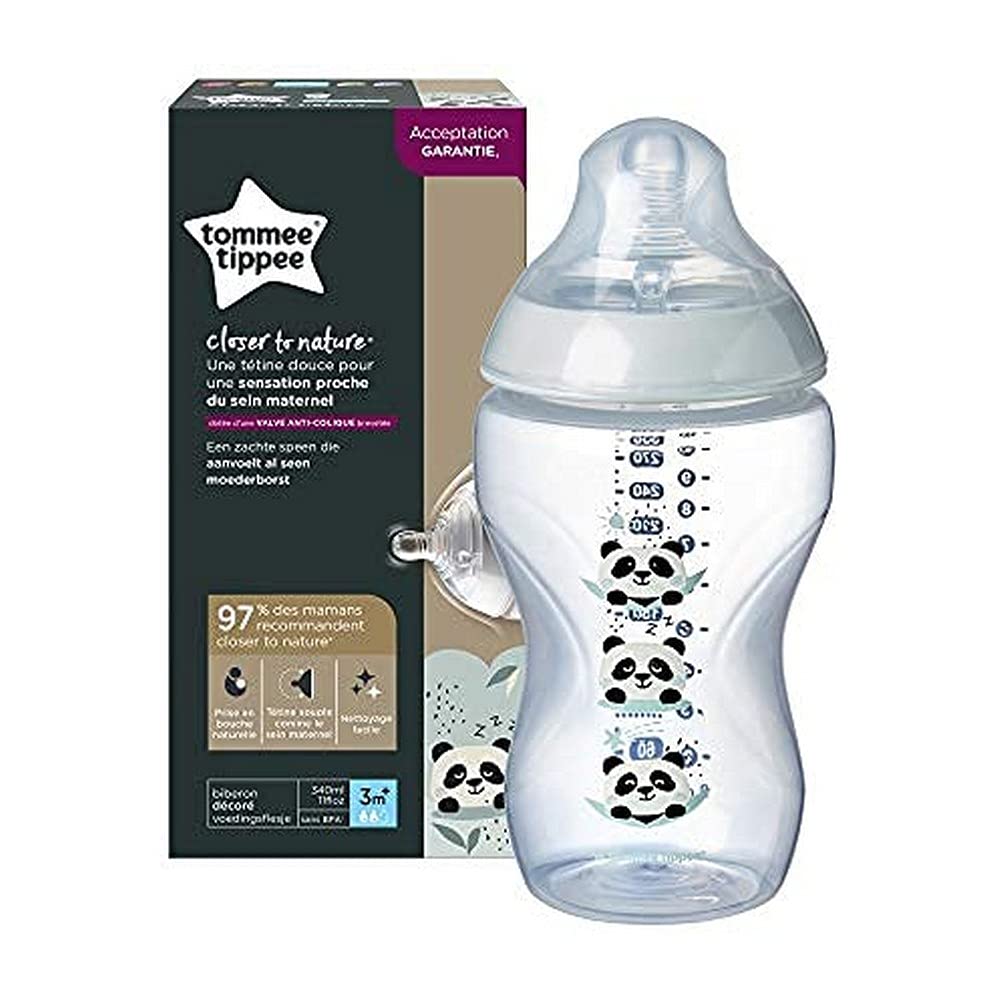 Tommee Tippee Closer to Nature Baby Bottle, 340 ml, 1 Unit, Assorted