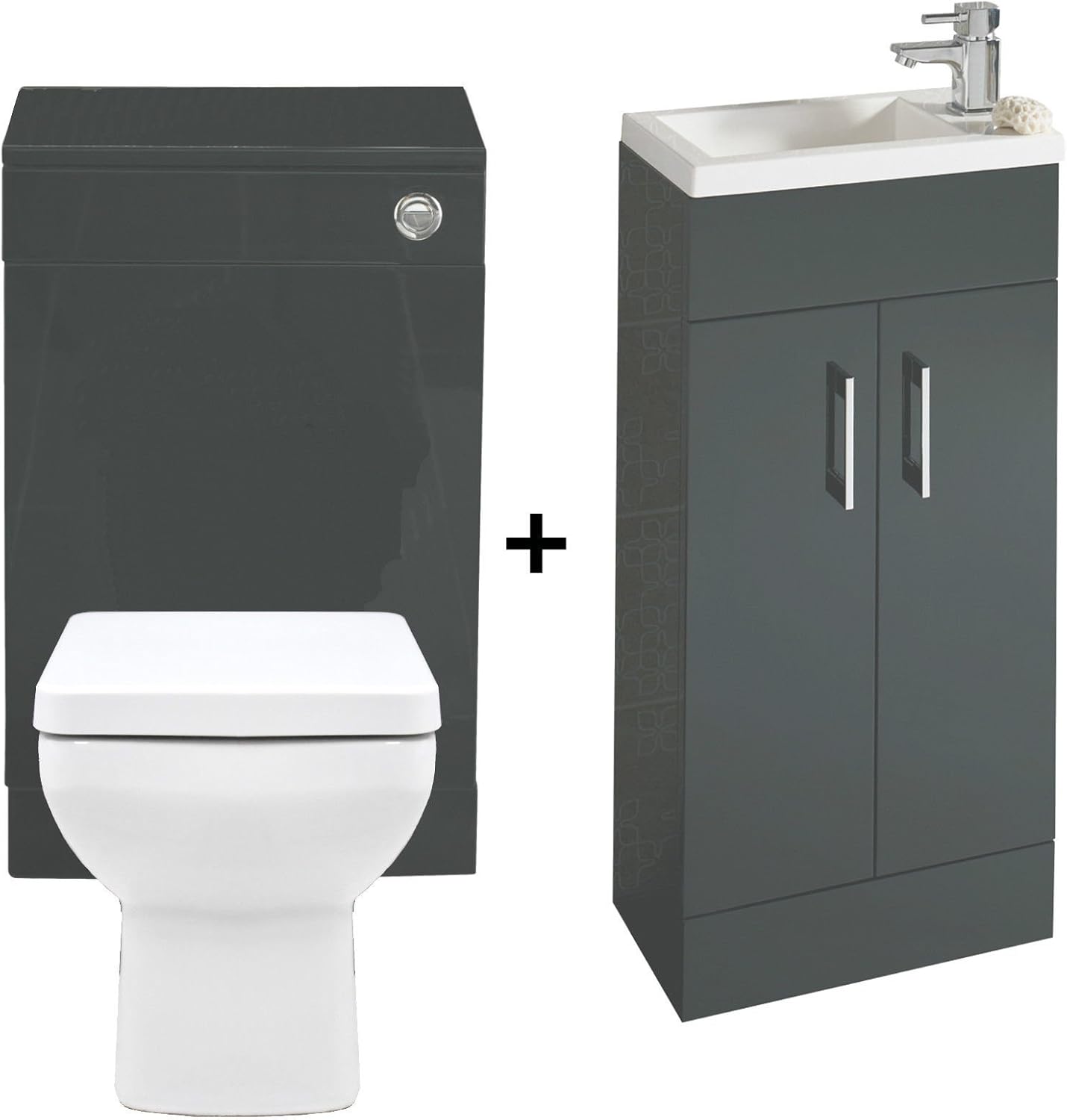 EPLUMB Kelvin Anthracite 400 Bathroom Vanity Combination Unit