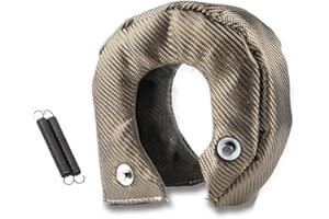 DEGEOBERLIN T4 Titanium Turbo Blanket Heat Shield cover wrap for Turbocharger with Fastener Springs