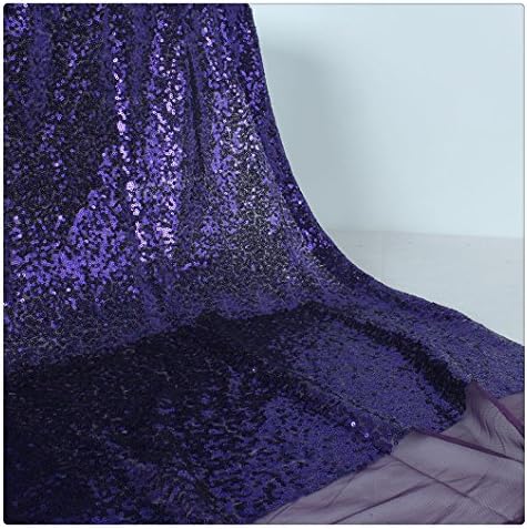 3mm Purple Sparkle Sequins Fabric For Sewing Costumes Knit Dot Strechy sold by half of the yard Tablecloth Linen Sequin Tablecloth Table Runner