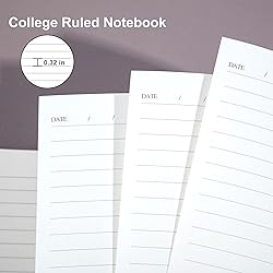 Yoment 5 Subject Notebook College Ruled with 5