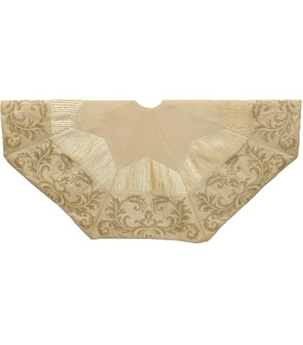 Kurt S. Adler Weihnachtsbaumrock Mit Pailletten & Wirbelmuster – Gold, 127 Cm, Aus 100% Polyester