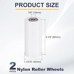 uxcell 2Pcs Nylon Roller Wheel with