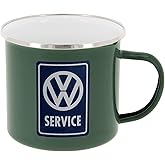 BRISA VW Collection - Volkswagen Large Enamel Coffee-Tea Mug Cup for Camping & Outdoor T1 Bus Campervan (500 ml/16.9 fl oz/VW