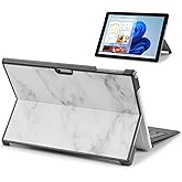 Qcoswa Slim Lightweight Case for Microsoft Surface Pro 7 Plus, Surface Pro 7, Surface Pro 6, Pro 5, Pro 4 Hard Protective Cover,Compatible with Type Cover Keyboard(Marble)