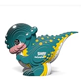 EUGY Pachycephalosaurus 3D Puzzle, 31 Piece Paper Craft Kit for Kids 6+ | Screen Free Build, Finishes In About 30 Minutes, Pre Cut Parts, No Scissors Needed, Fun Facts Card, Stands As Shelf Decor