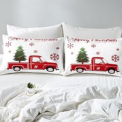 Christmas Truck Bedding Set Queen Size Christmas