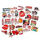 Supreme Stickers Pack FNGEEN Laptop Stickers Bomb Motorcycle Bicycle Luggage Decal Graffiti Patches Skateboard Stickers for Laptop Travel Case Skateboard Guitar Car Bike Bumper Decals (Series 50A)