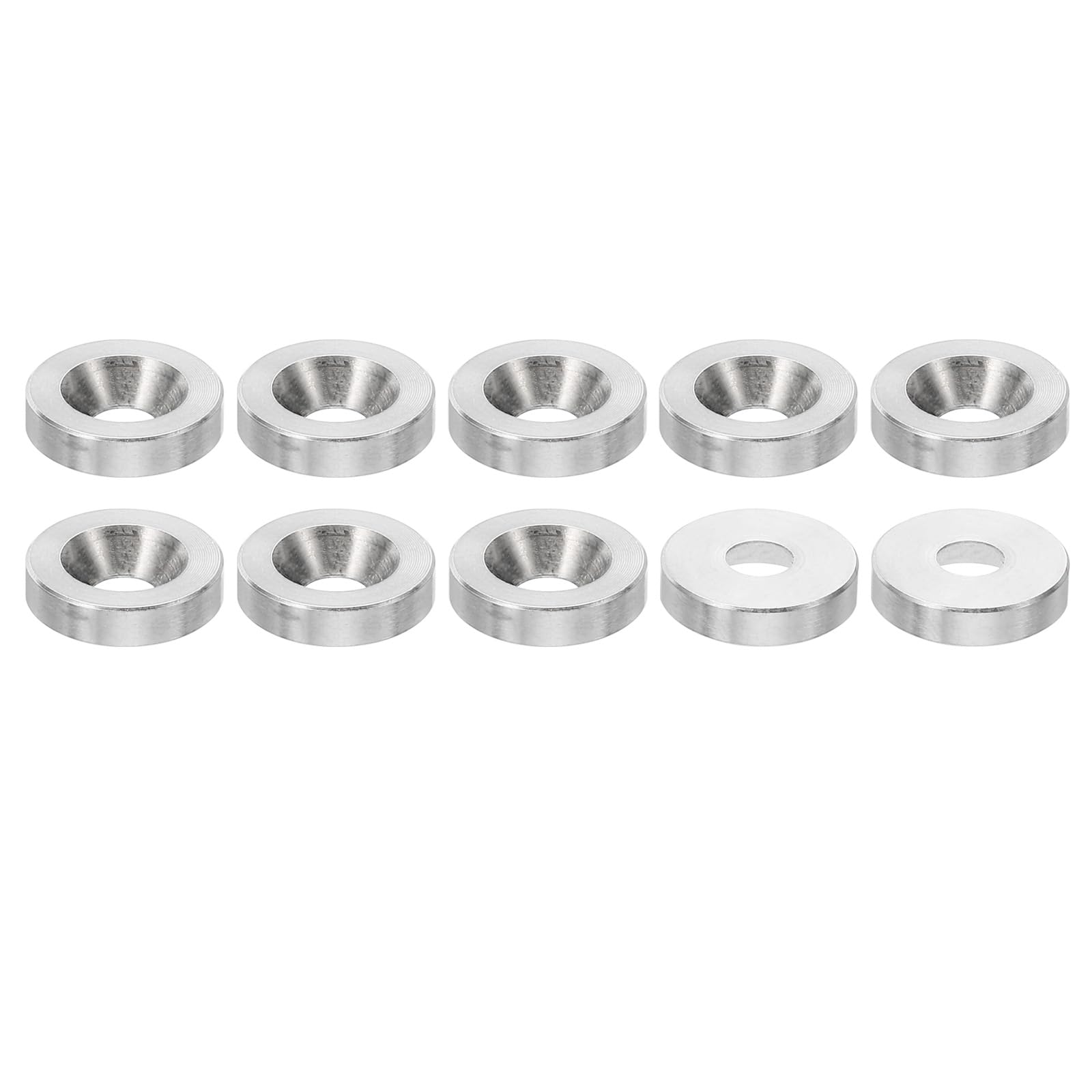 PATIKIL M4 Finish Countersunk Washer, 10pcs 13mm Dia. 3mm Tall Solid 304 Stainless Steel CNC Finish Cup Washer Flat Screw Head Gasket for Construction — image 1