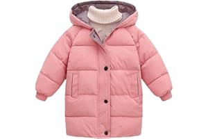 Kids Winter Coat Girls Long Puffer Jacket Toddler Warm Winter Coats Boys Padded Packable Snow Down Coat for School