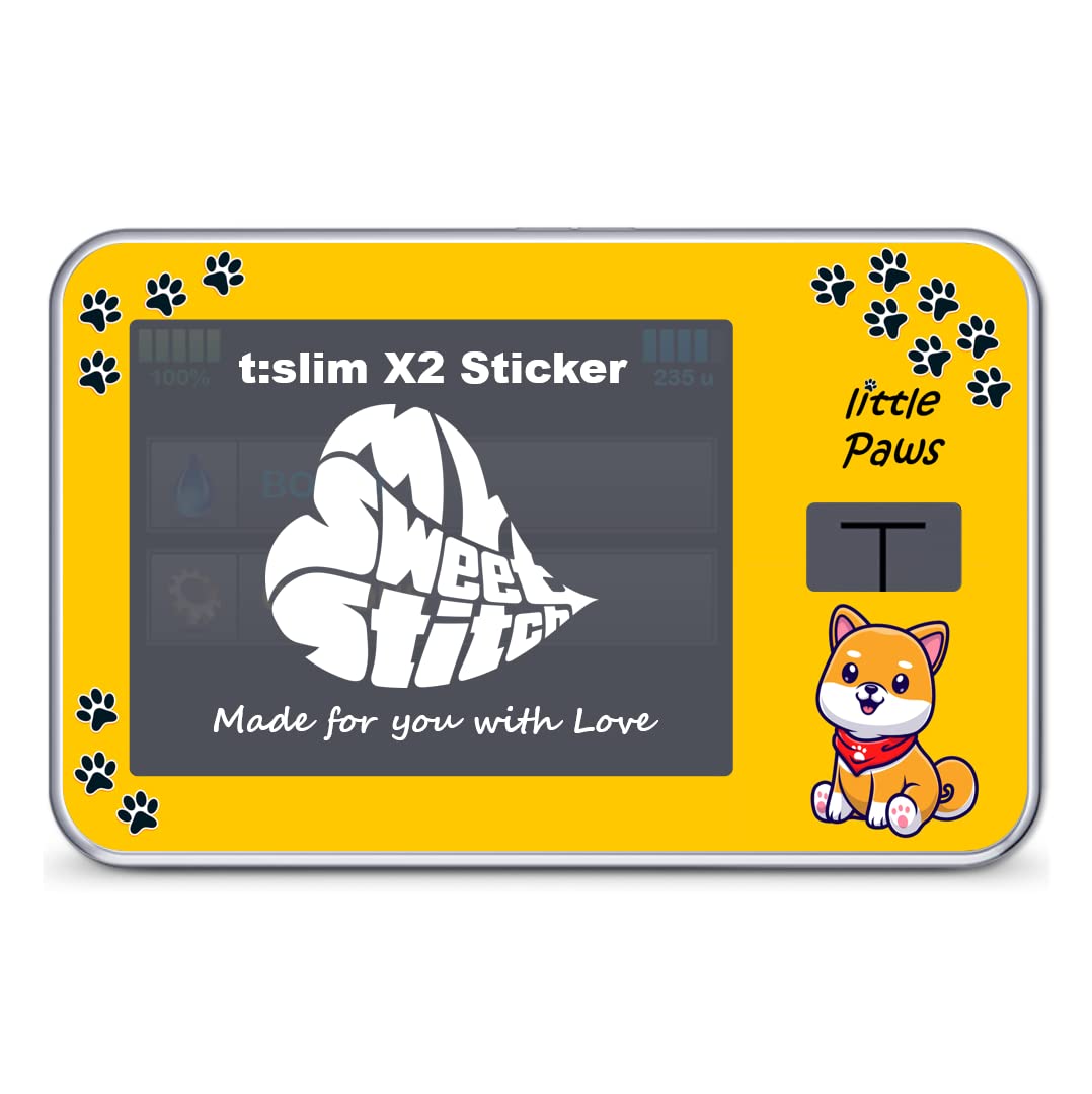 MySweetStitch, Tandem t:Slim X2 Sticker, Little Paws, Made in Germany