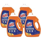 Ajax Ultra Professional Liquid Dish Soap Refill, Orange Scent, 145 fl oz | 4x Grease and Stain Fighting, Dish Detergent, Gentle on Hands, Stuck-On Food Remover, Dishwashing Liquid, Easy-Flip Cap,