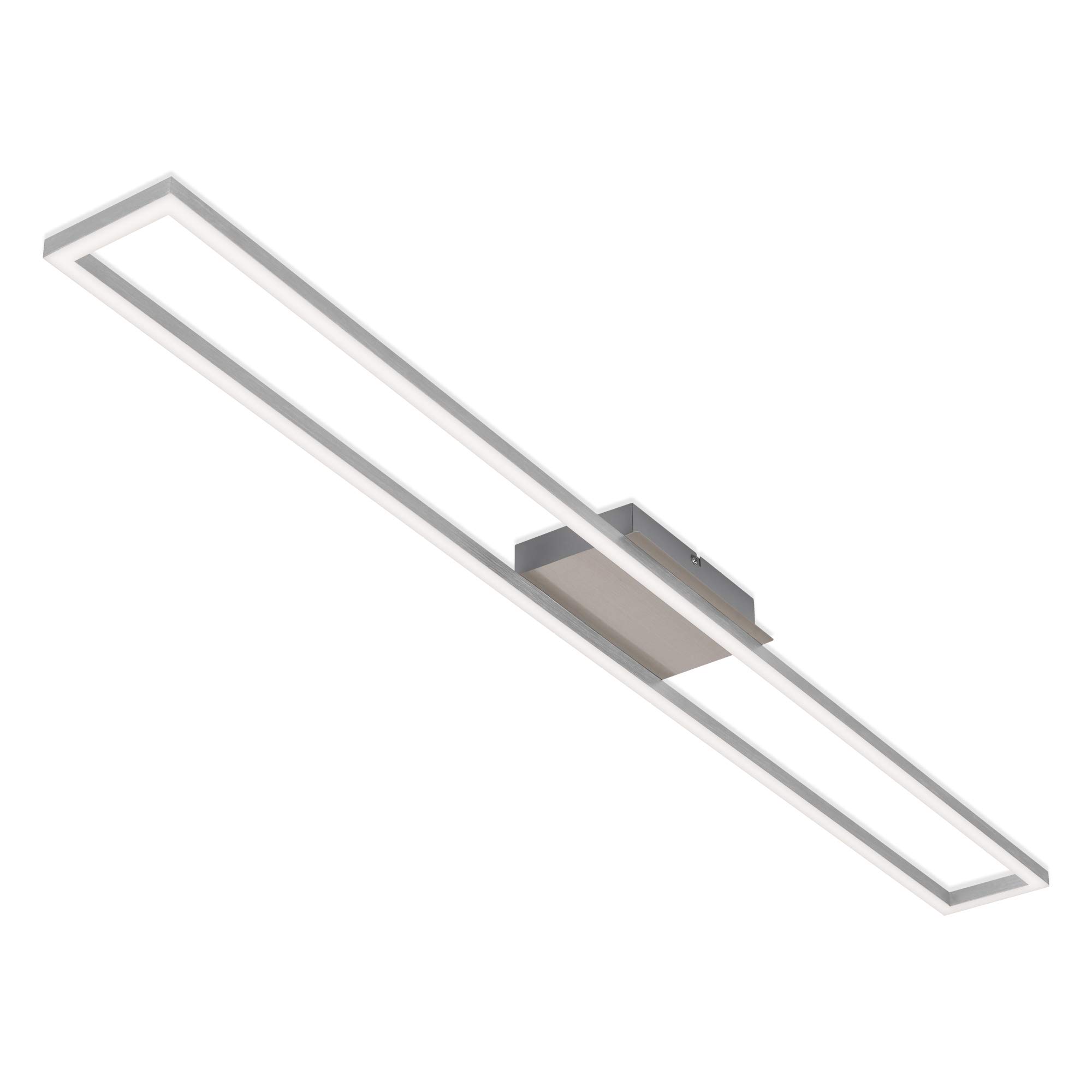 BRILONER Leuchten LED, dimmable Ceiling Light, incl. Memory Function, 20 watts, 1,800 lumens, 3,000 Kelvin, Matte Nickel-Aluminium 1,100 x 120 x 50 mm (L x W x H)