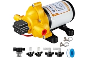 Anbull 12V RV Water Transfer Pump, 4.0GPM/50PSI Fresh Water Pressure Diaphragm Pump, Self-priming Water Pump for Marine Camper Yacht Lawn