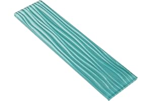 Lovdeco Aquamarine Water Wave Glass Subway Tile, 3 x 12 Inch, 4 Sq Ft, Backsplash for Bathroom Kitchen Wall, Green, 16-Pack