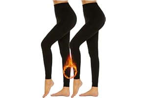 AHLW Winter Warm Fleece Lined Leggings for Women Thick Thermal Leggings Elastic Soft Comfortable Velvet Tights