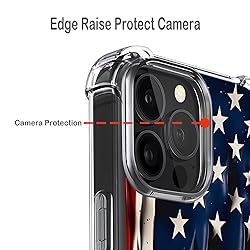 Ecute American Flag Case for iPhone 15 Pro with