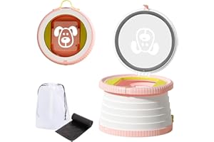 FOVERN1 Travel Potty for Toddlers, Portable and Foldable Potty Training Toilet Seat for Kids, Car Potty Chair for Boys Girls for Camping Outdoor Indoor (pink)