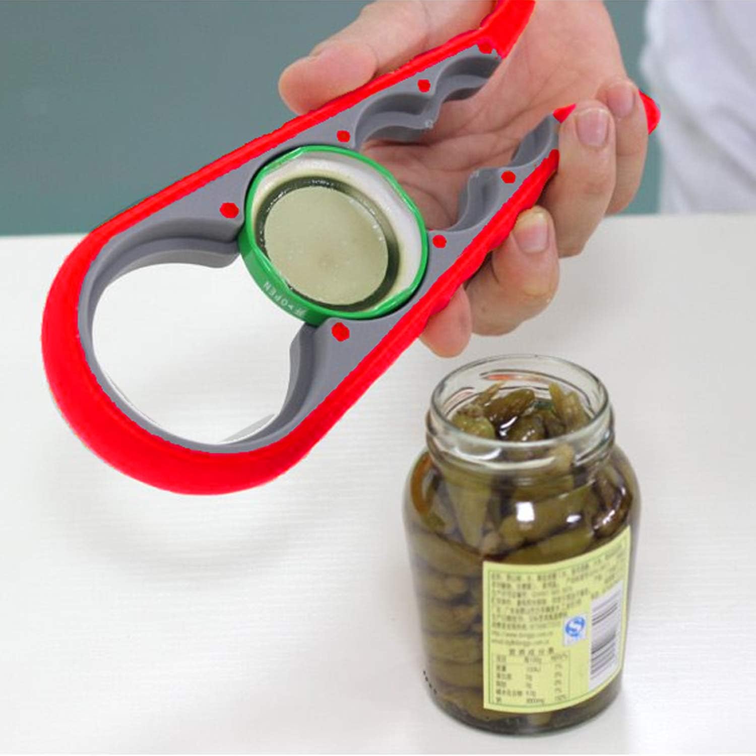 Rommeka Bottle Can and Jar Grip Opener, Multi Function 4-in-1, 5-in-1 and 6-in-1 Kitchen Tools Set, Anti Slip Lid Seal Remover Easy Twist off for Children, Elderly, Arthritic and Weak Hand, Pack of 3: Kitchen & Dining