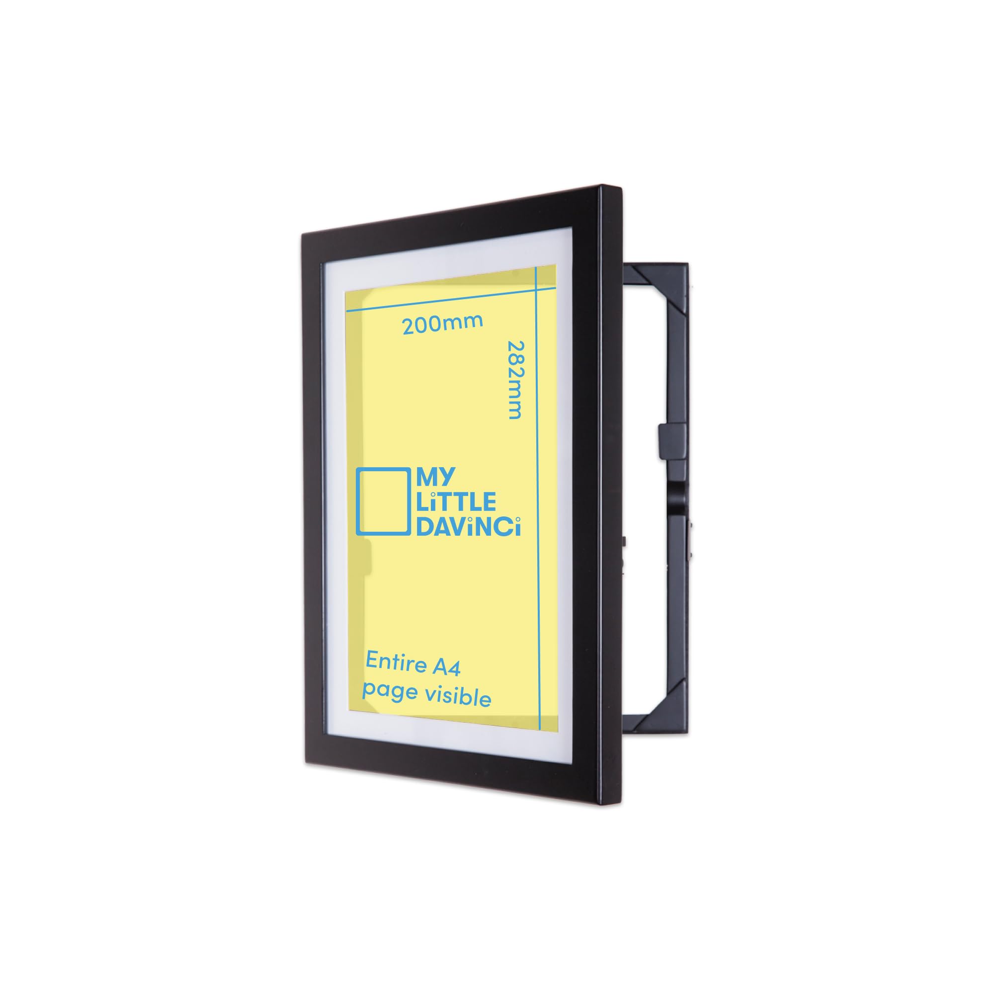 MyLittleDaVinci Wooden Picture Frame for 50 Artworks | Display or Hang Your Kids Artwork, Black A4 โ image 1