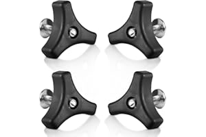 BEANPRECOY 4 Sets Lawn Mower Handle Bolts, Triangular Handle Fastening Screw Set, Universal Fixing Nut Replacement Parts Lawn