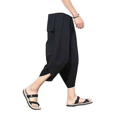 Banana Bucket Mens Harem Capri Pants Casual Baggy Lounge Shorts