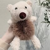 CNZON 8 Pieces Faux Fur Plush Bunny Scrunchies Fluffy Elastic Girls Women view 8