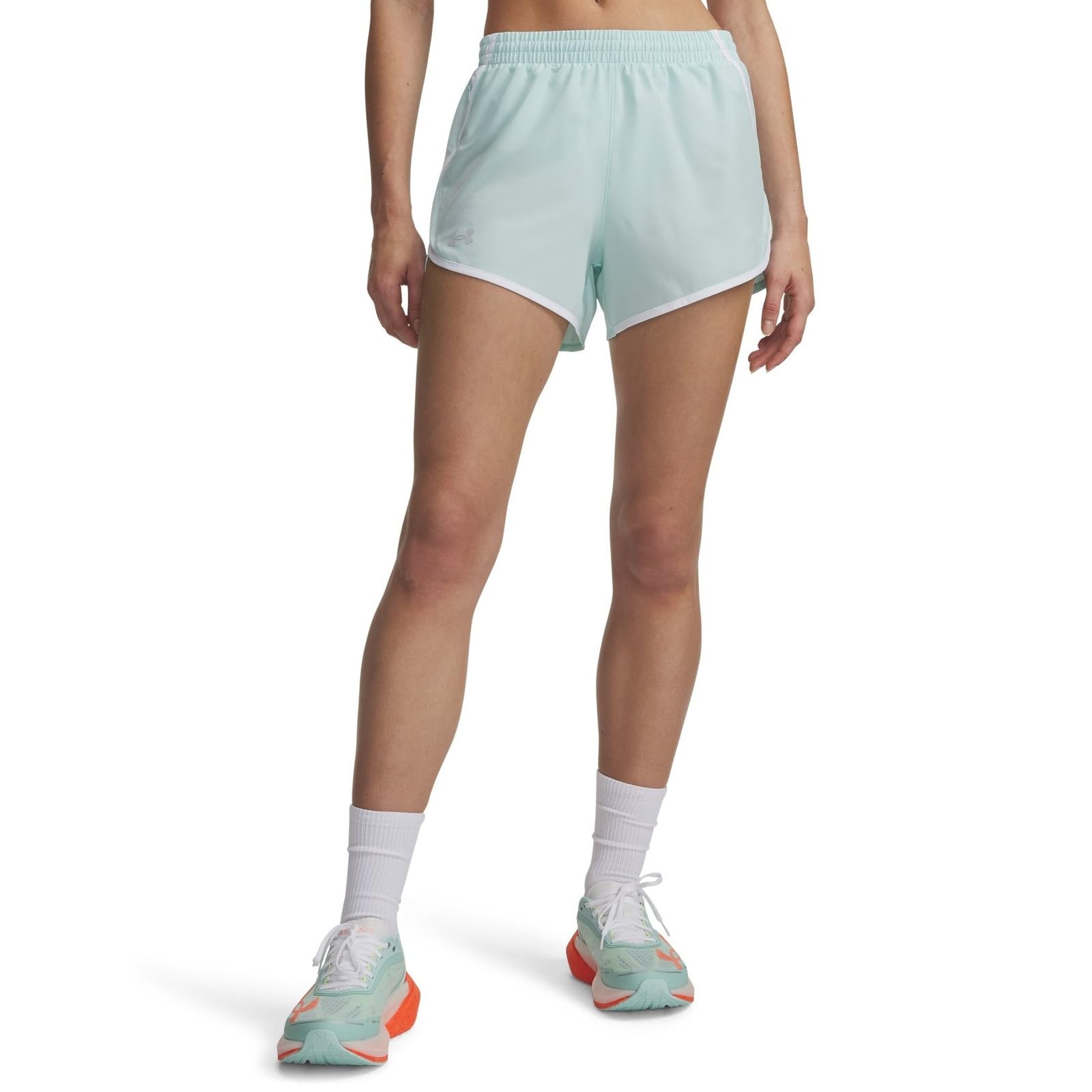 Under Armour Womens Fly by Shorts Refresh Mint/White/Reflective Small One Size Image