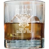 Madi Kay Designs Doc Holliday Quote Engraved Whiskey Glass | Funny and Sarcastic Tombstone Movie Quotes | Personalized Cocktail Glassware for Men 10.5 oz (Two Guns)