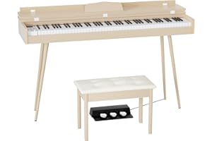 HEXANT 88- Key Hammer Weighted Digital Keyboard Piano, Full-Size Electric Piano keyboard, with 3-Pedal, Multi-Functional Keyboard and Stand for Beginner/Adult