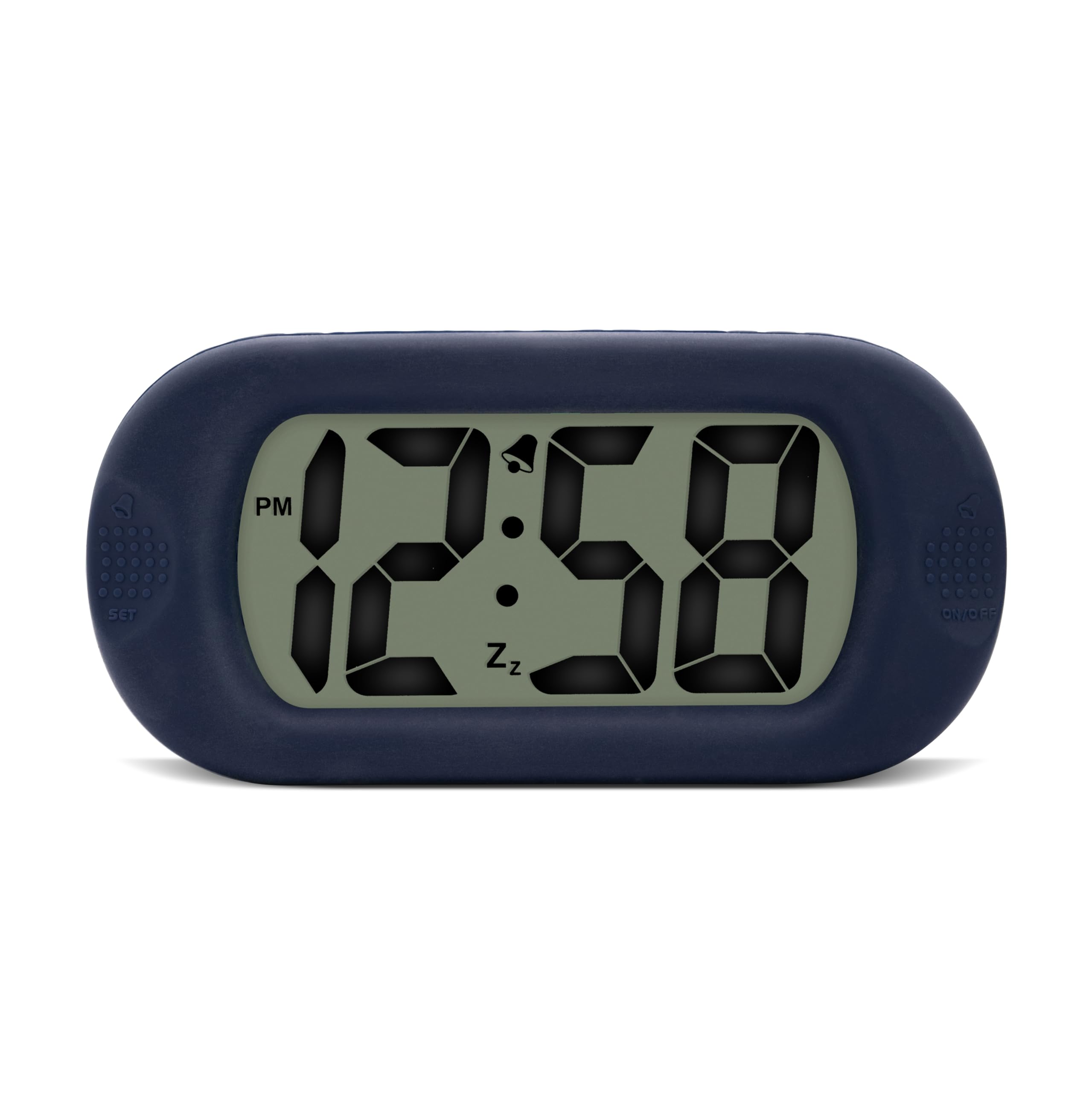 Acctim Silicone Digital Alarm Clock Smartlite® Crescendo Alarm Easy Read Jumbo Display Silicone Case Dark Blue