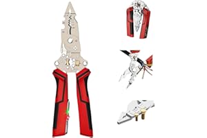 16 in 1 Wire Stripper Twister for Cutting and Pulling Wires, Foldable Multifunction Electrician Pliers, Voltage Tester Pliers