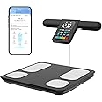 Lepulse Body Fat Scale, Scales for Body Weight and Fat, 8 Electrode Large Display Smart Scale, Body Composition Monitor, Digital Bathroom Scale, Bmi, Weight Scale with Report,Black