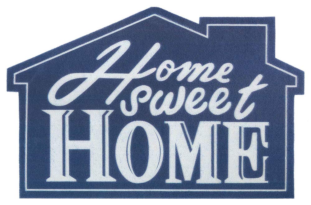 Hanse Home Printed Doormat, Flocked, 3D Look with Non-Slip PVC Floor, Dirt Trapper Mat, Dirt Trapper Mat, Entrance Rug, Indoor and Outdoor, Various Designs, 45 x 70 cm, Colour: Home Sweet Home