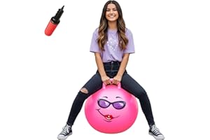 WALIKI Hippity Hop Ball for Teens | 22-Inch Pink Hopper | Jumping & Hopping Ball for Active Play & Outdoor Fun