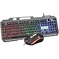 Amazon.com: T25 Luminous Gaming Keyboard & Mouse Combo, 104 Key Wired ...