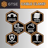 GTSE 100 Pack Black Nylon P-Clips 5.0mm 3/16" Diameter Plastic Cable Clips view 7