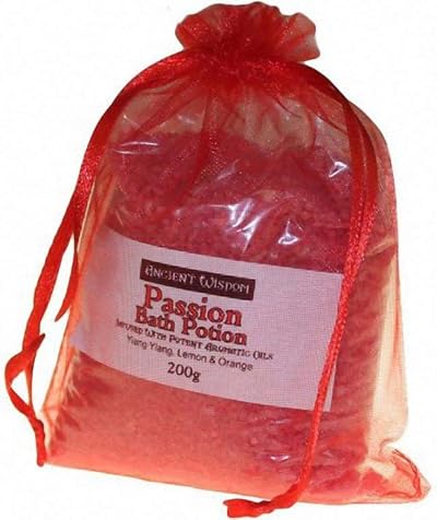 Ancient Wisdom Dead Sea Salts Passion Bath Potion Ylang Ylang Lemon Orange 200g