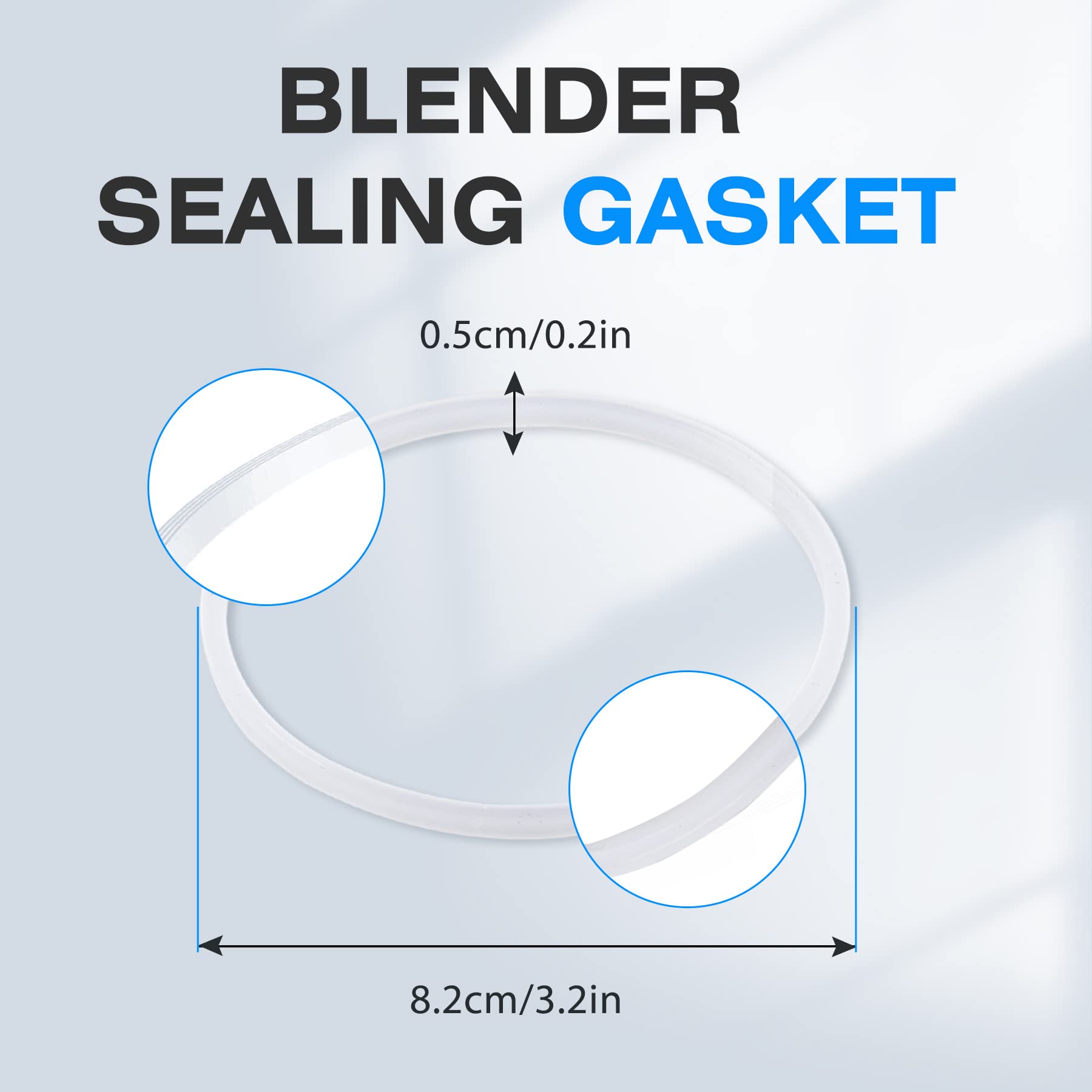 Prokitchen 6PCS Blender Sealing Gasket for Ninja Blender Replacement Parts, 3.2 Inch Rubber Gaskets Seal O-Ring for 6 Fins Blender Blade Attachments for Ninja BL770 1500w BL660 1100w BL780 BL771 30